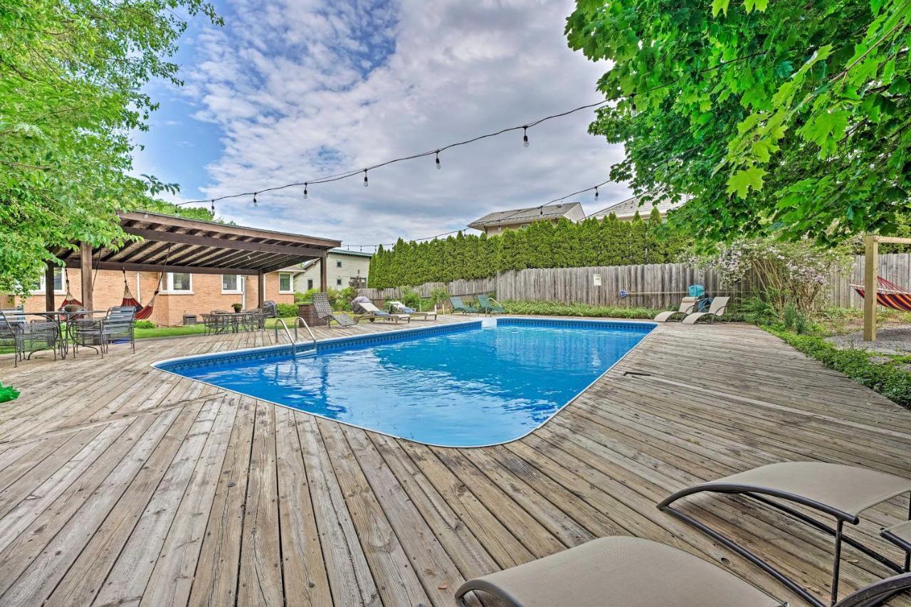 Lake Michigan Hideaway Pool, Steps To Beach! Michiana Esterno foto